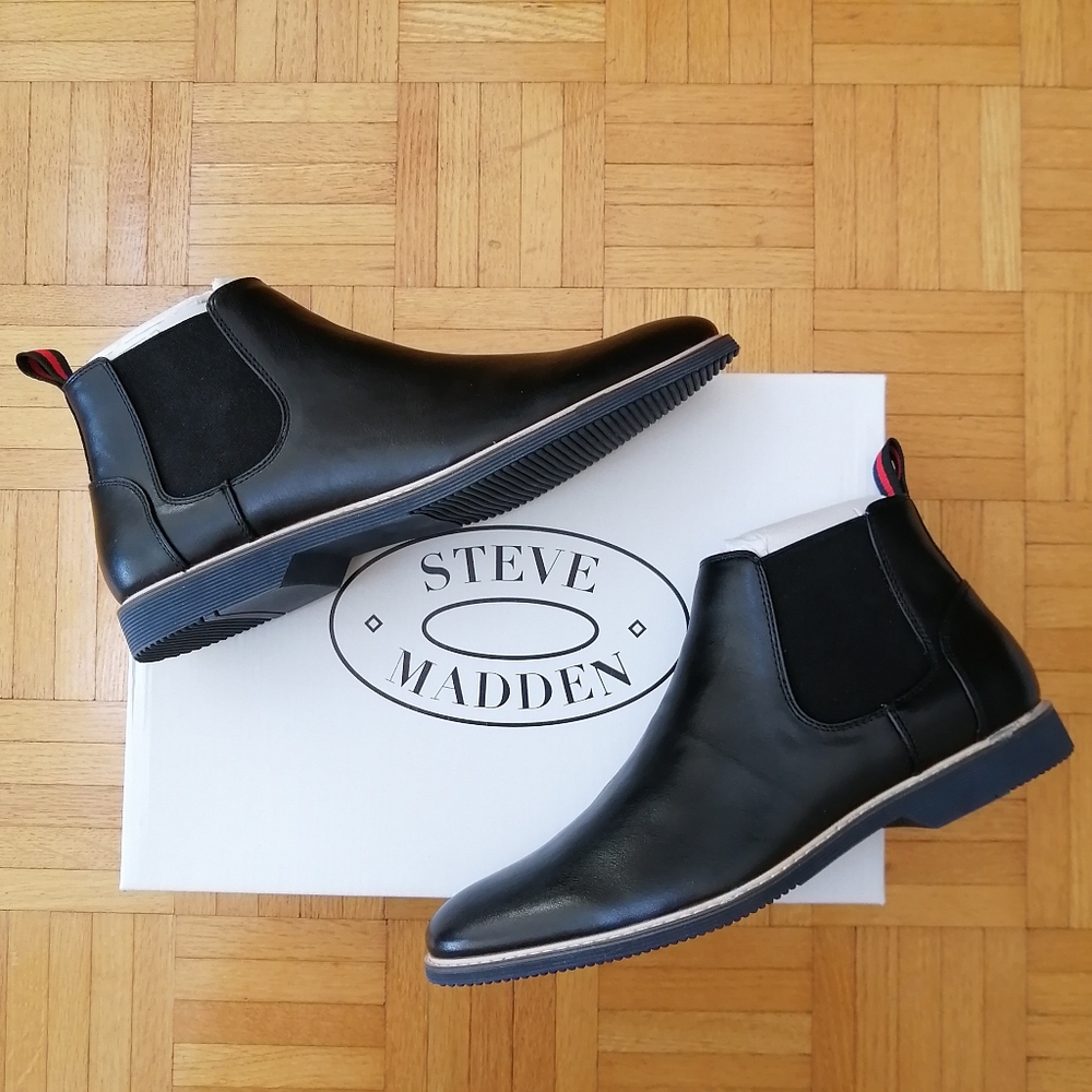 Men's Steve Madden Black Chelsea Boots 8us